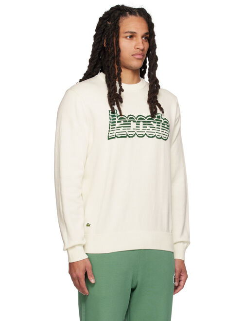 Lacoste Off-White Logo Sweatshirt