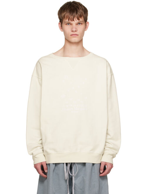 Maison Margiela White Embroidered Sweatshirt