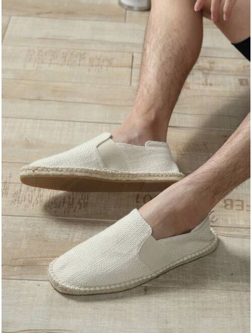 Shein Men Minimalist Breathable Espadrille Shoes, Vacation Outdoor Loafers