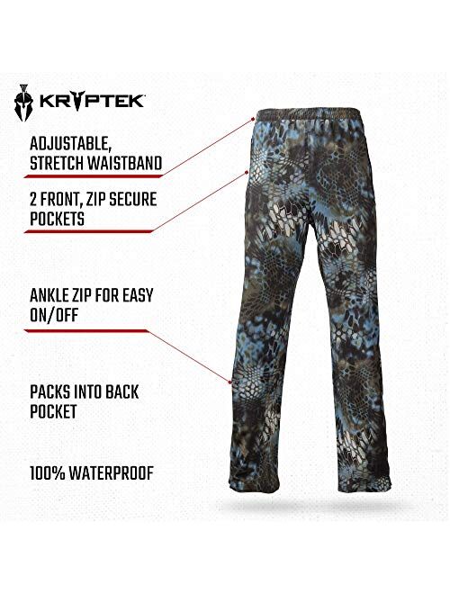 Kryptek Mens Jupiter Waterproof, Breathable, Packable Camo Pant