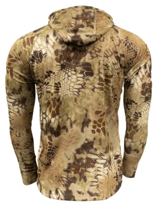 Kryptek Men's Sonora Hooded, Lightweight Sun Protective Hot Weather Hunting Shirt