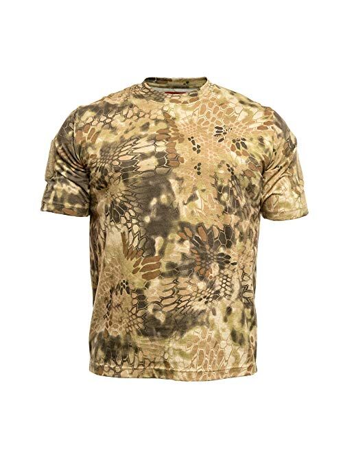 Kryptek Men's Hyperion Short Sleeve, Lightweight, Breathable, Stealthy Camo Hunting and Fishing Shirt