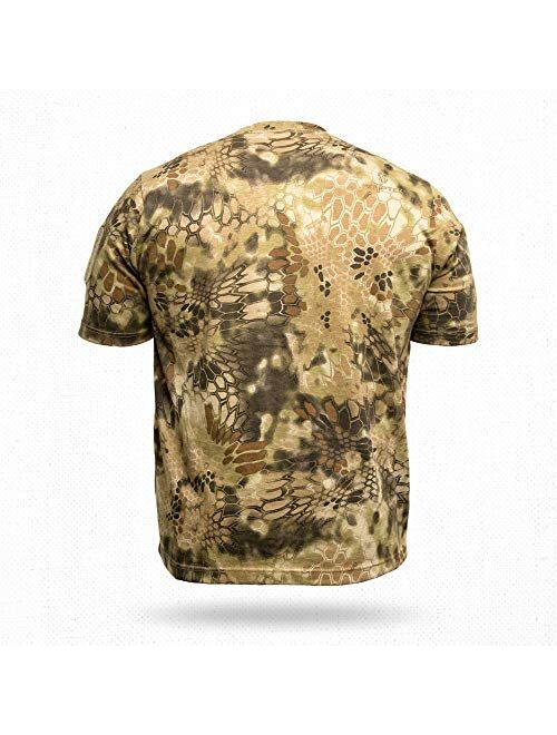 Kryptek Men's Hyperion Short Sleeve, Lightweight, Breathable, Stealthy Camo Hunting and Fishing Shirt