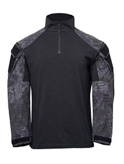 Men's Tactical Rugby Half Zip, Long Sleeve Shirt