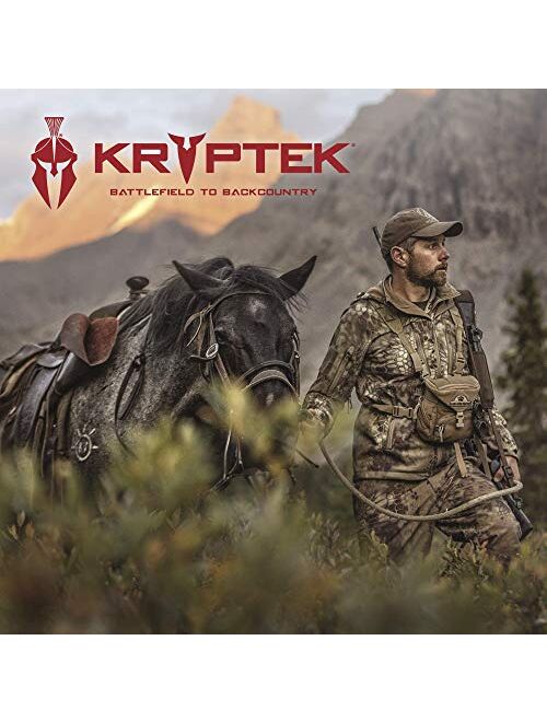 Kryptek Mens Arma Fleece Half Zip, Stealthy Camo, Performance Long Sleeve with Merino Wool Backer for temperature regulation