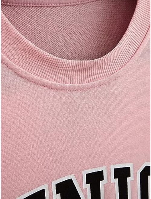 SOLY HUX Men's Letter Graphic Sweatshirt Long Sleeve Crewneck Casual Pullover Tops