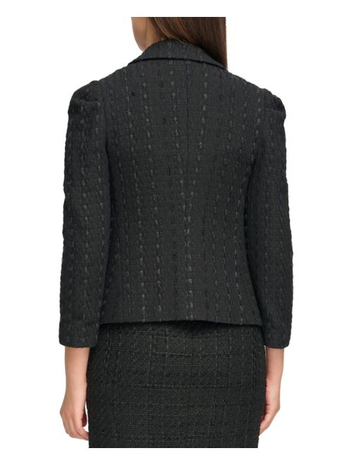 Donna Karan Women's Ribbon-Tweed 3/4-Sleeve Jacket