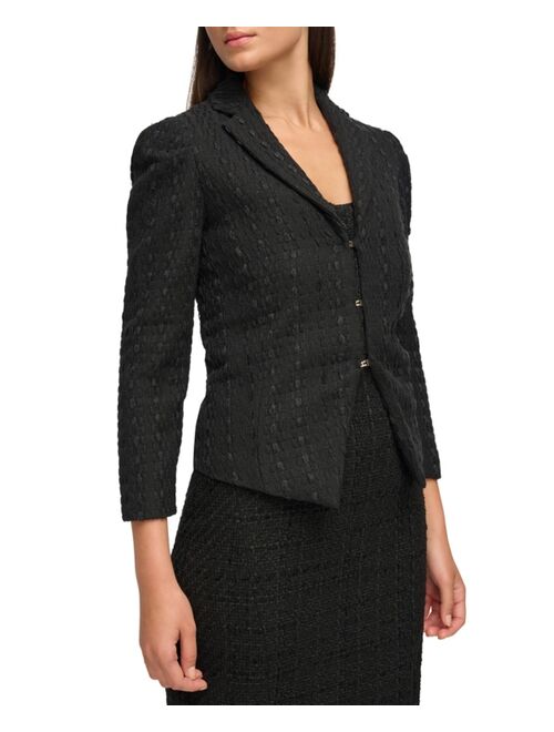 Donna Karan Women's Ribbon-Tweed 3/4-Sleeve Jacket