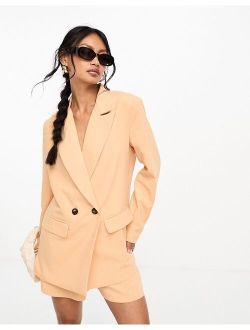 In The Style tailored blazer in peach - part of a set