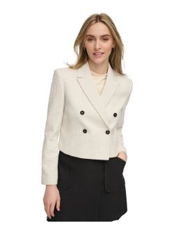 Women's Double-Breasted Tweed Blazer