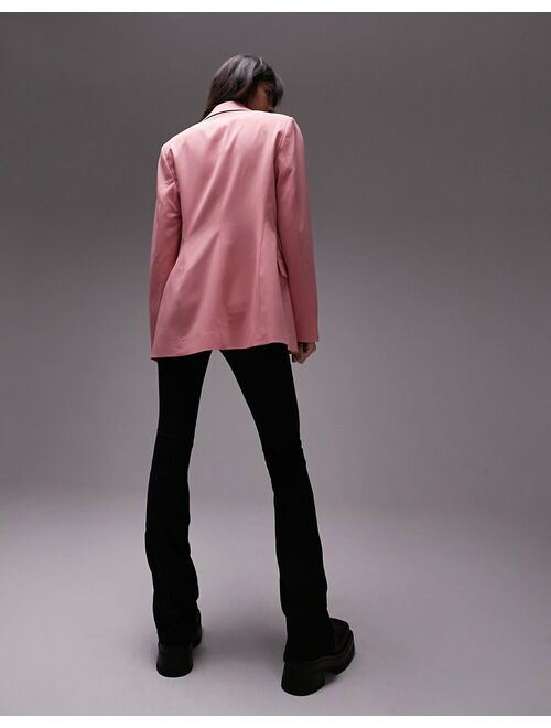 Topshop slim feminine jacket in pink - part of a set