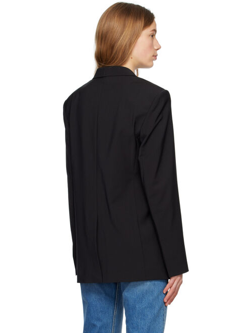 Helmut Lang Black Asymmetrical Blazer