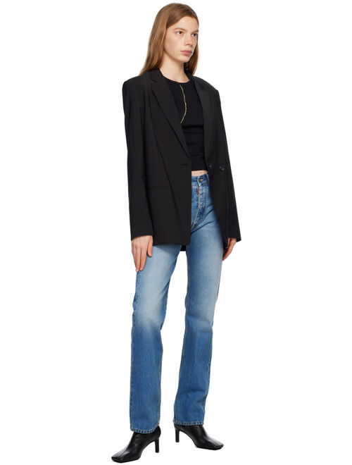 Helmut Lang Black Asymmetrical Blazer