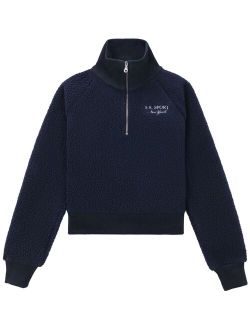 half-zip fleece sweatshirt