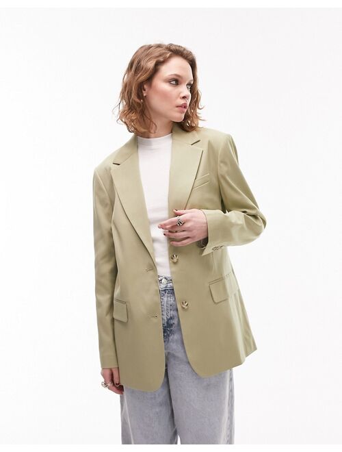Topshop straight fitting blazer in spring sage - part of a set