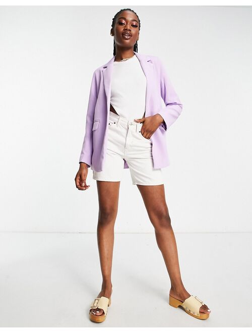 New Look slouchy suit blazer in lilac