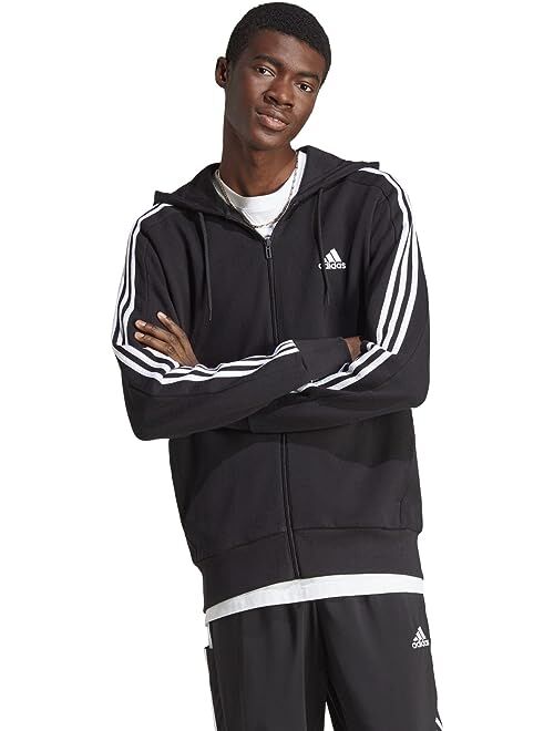 adidas Big & Tall Essentials French Terry 3-Stripes Full Zip Hoodie