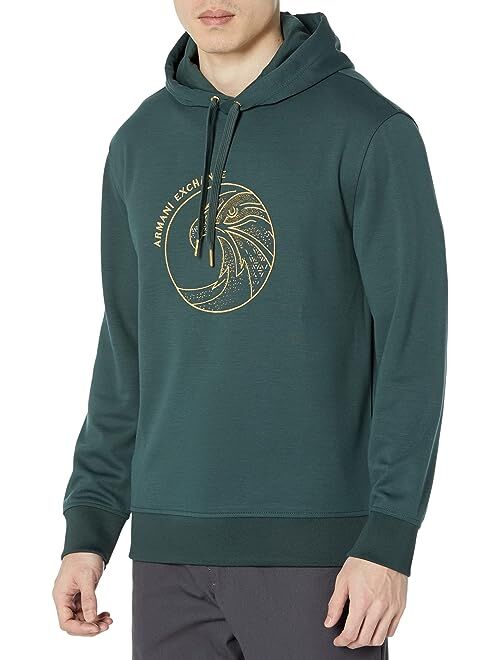 Armani Exchange Wave Design Hooded Sweatshirt