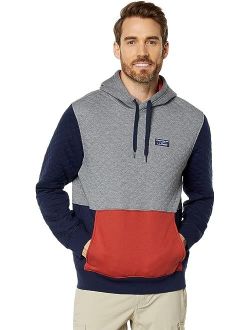 Quilted Pullover Hoodie Color-Block