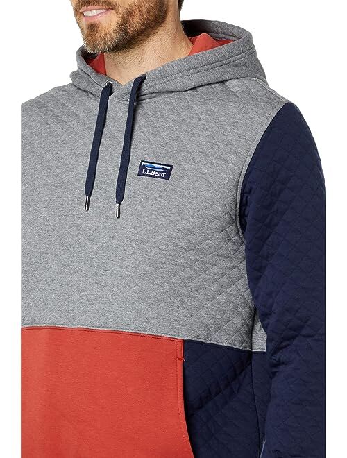 L.L.Bean Quilted Pullover Hoodie Color-Block