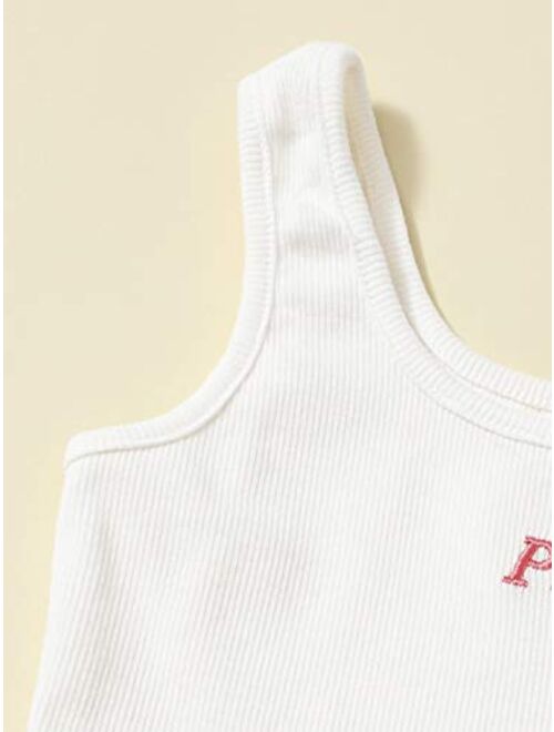 SOLY HUX Girl's 2 Piece Outfits Letter Crop Top and Pant Sets Cute Clothes Fashion 2023