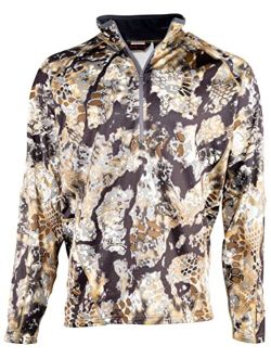 Men's Cronos Half Zip Stealthy Camo Long Sleeve Hunting Shirt
