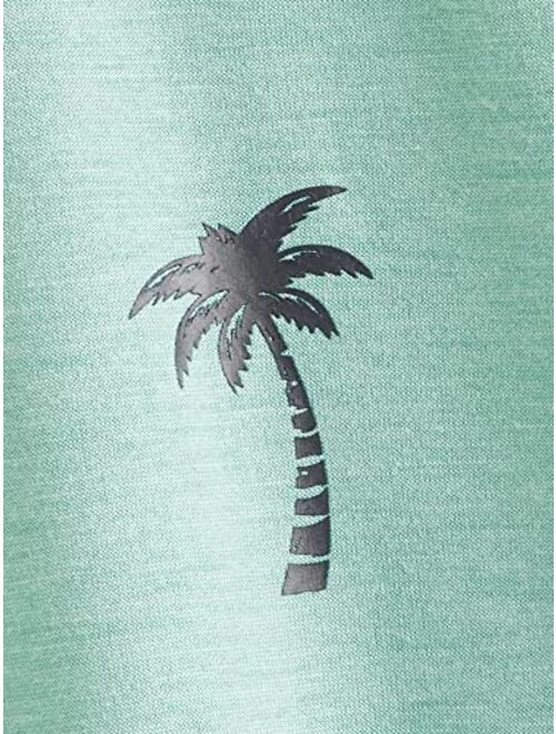 SOLY HUX Boy's Coconut Tree Print T Shirt Short Sleeve Round Neck Tee Tops