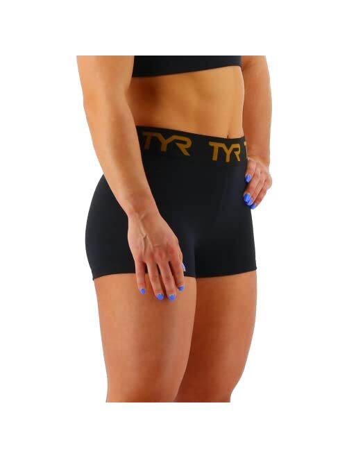 TYR Women's Mid Rise Athletic Workout Short 2"