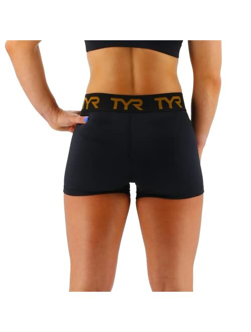 TYR Women's Mid Rise Athletic Workout Short 2"