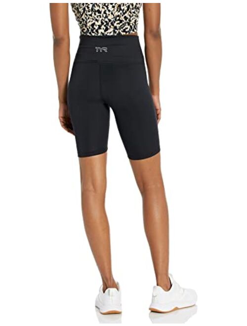 TYR Women's High Rise Athletic Workout Short 8"