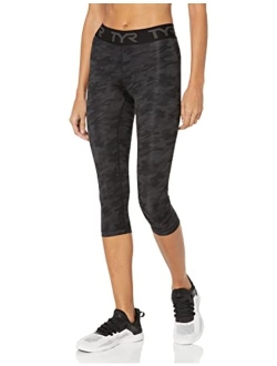 Women's Mid-Rise Cropped Athletic Performance Workout Leggings