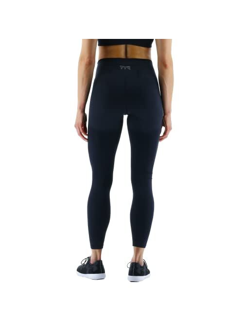 TYR Women's High-Rise Cropped Athletic Performance Workout Leggings