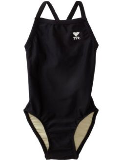 Sport Girls' Solid Diamondback Swim Suit