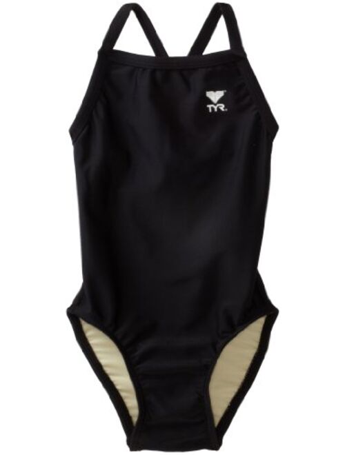 TYR Sport Girls' Solid Diamondback Swim Suit