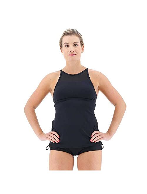 TYR Women's Standard Tessa Tankini Top for Swimming, Yoga, Fitness, and Workout
