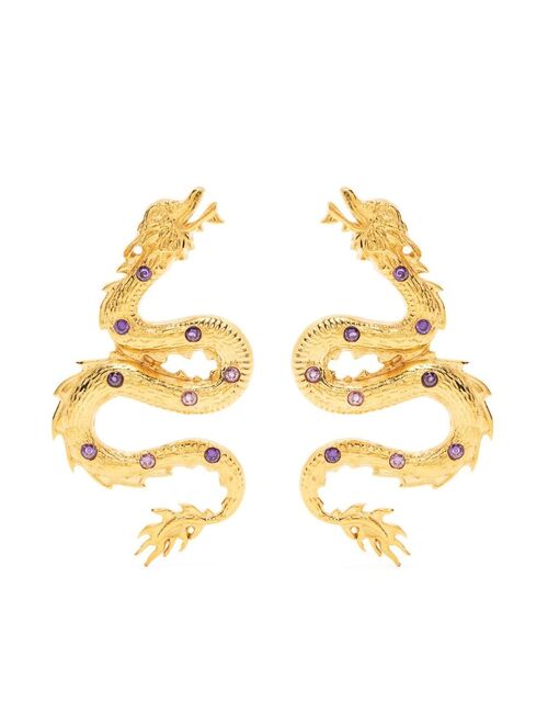 Natia X Lako Dragon crystal-embellished earrings