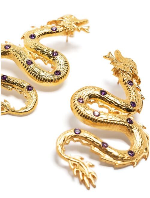 Natia X Lako Dragon crystal-embellished earrings