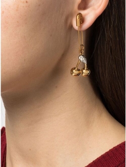 AMBUSH cherry-charm safety pin earring