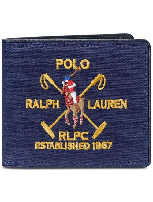 POLO RALPH LAUREN Men's Crest Canvas & Leather Billfold Wallet