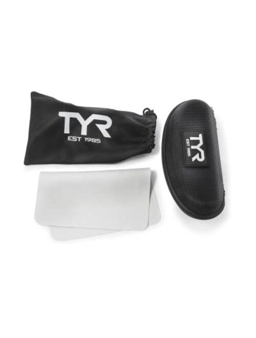 TYR Springdale HTS Sunglasses Polarized Oval, Silver/Black, One Size