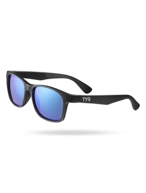 TYR Springdale HTS Sunglasses Polarized Oval, Blue/Black, One Size