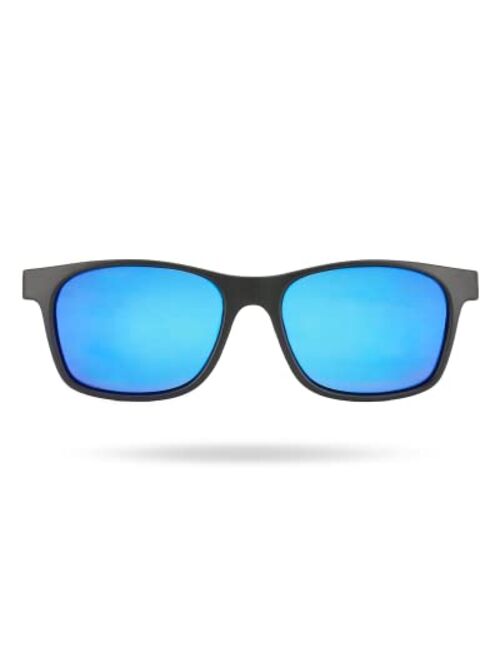 TYR Springdale HTS Sunglasses Polarized Oval, Blue/Black, One Size