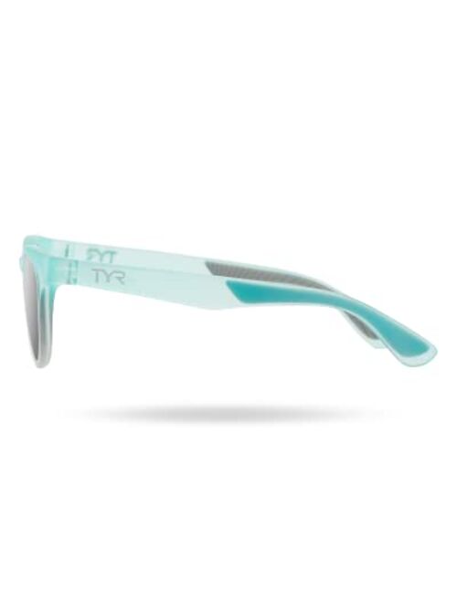 TYR Women's Ancita Lifestyle Sunglasses Polarized Oval, Silver/Mint, One Size