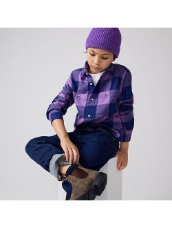 Kids' relaxed-fit shirt in lightweight flannel