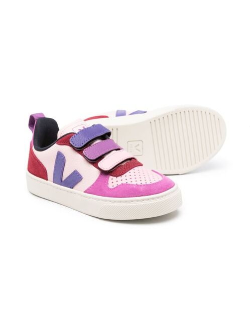 VEJA Kids touch-strap leather sneakers