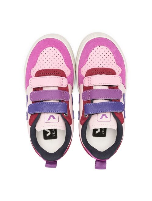 VEJA Kids touch-strap leather sneakers