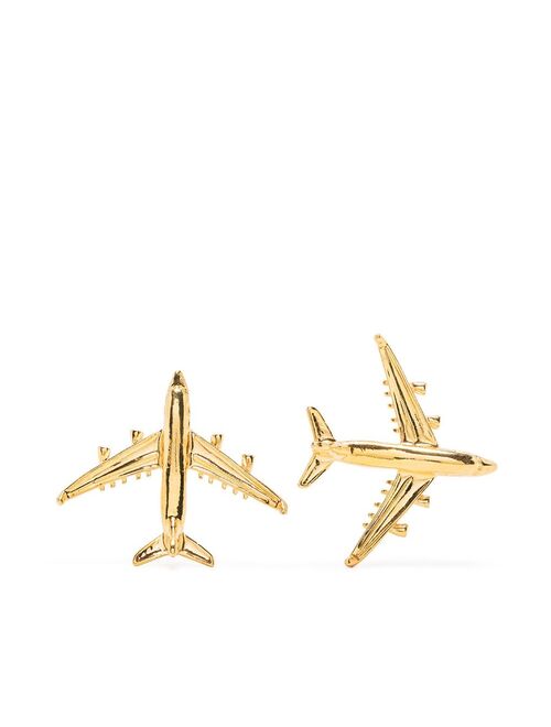 Natia X Lako Airplane brass earrings