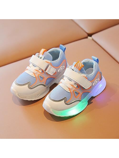 Lymeral LED Light up Shoes for Toddler Boys and Girls LED Flashing Sneakers Breathable Sport Walking Shoes for Christmas Birthday School Toddler Show Gift