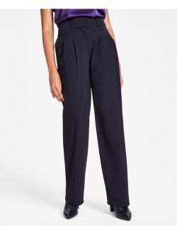 Women's Pleated-Front Wide-Leg Pants, Created for Macy's