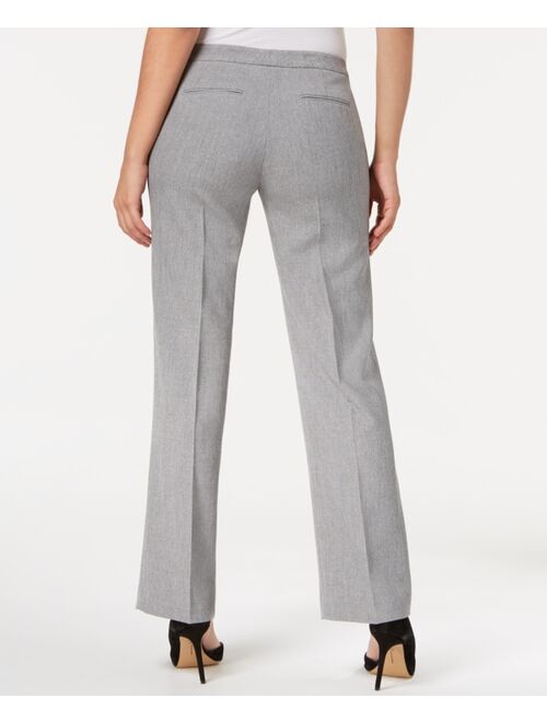 Kasper Tab-Waist, Straight-Fit Modern Dress Pants, Regular & Petite Sizes